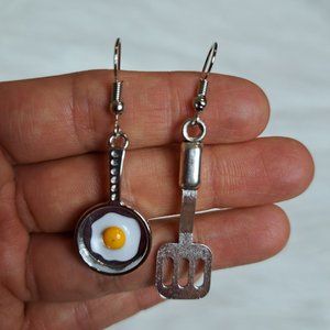 Creative Fried Egg Earrings